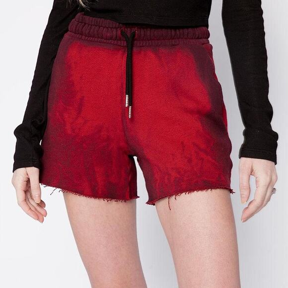 Cotton Citizen Pants - Cotton Citizen New With Tags Red Terry Cloth Tie Dye Shorts Size L